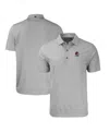 Cutter & Buck Men's Georgia Bulldogs Forge Eco Heathered Stripe Stretch Polo In Heather Gray