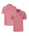 Cutter & Buck Men's Georgia Bulldogs Forge Eco Heathered Stripe Stretch Polo In Heather Red