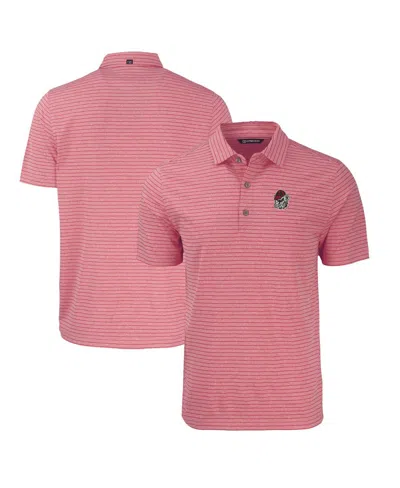 Cutter & Buck Men's Georgia Bulldogs Forge Eco Heathered Stripe Stretch Polo In Heather Red