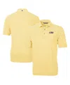 Cutter & Buck Men's Gold Lsu Tigers Alumni Logo Virtue Eco Pique Stripe Polo In Gold