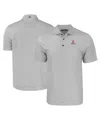 Cutter & Buck Men's Gray Bradley Braves Pike Eco Tonal Geo Print Stretch Polo In Gray