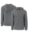 Cutter & Buck Men's Gray Denver Broncos Throwback Roam Eco Half-zip Pullover Hoodie In Gray