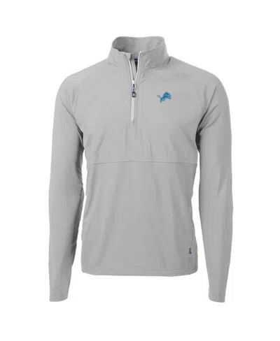 Cutter & Buck Men's Silver Arkansas Razorbacks Adapt Eco Knit Hybrid Quarter-zip Pullover Sweatshirt