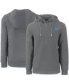 Cutter & Buck Men's Gray Detroit Lions Primary Mark Roam Half-zip Pullover Hoodie In Gray