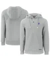 Cutter & Buck Men's Gray Duke Blue Devils Roam Eco Half-zip Hoodie In Gray