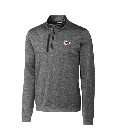 Cutter & Buck Men's Gray Kansas City Chiefs Stealth Quarter-zip Jacket