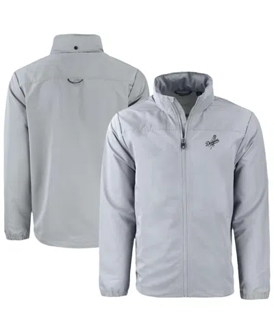 Cutter & Buck Men's Gray Los Angeles Dodgers Charter Eco Full-zip Hoodie Jacket