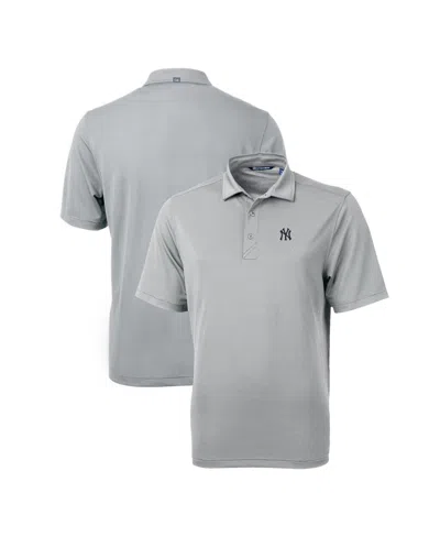 Cutter & Buck Men's Gray New York Yankees Virtue Eco Pique Polo Shirt