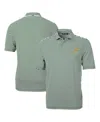Cutter & Buck Men's Green Ndsu Bison Vintage Virtue Eco Pique Stripe Tri-blend Drytec Polo In Green