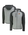 Cutter & Buck Men's Heather Charcoal/heather Gray Baltimore Orioles Mainsail Full-zip Hooded Jacket In Gray
