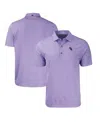 Cutter & Buck Men's Heather Purple Stephen F Austin Lumberjacks Forge Eco Heathered Stripe Stretch Polo In Heather Purple