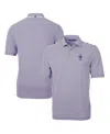 Cutter & Buck Men's Kansas State Wildcats Vault Drytec Virtue Eco Pique Stripe Polo In Purple