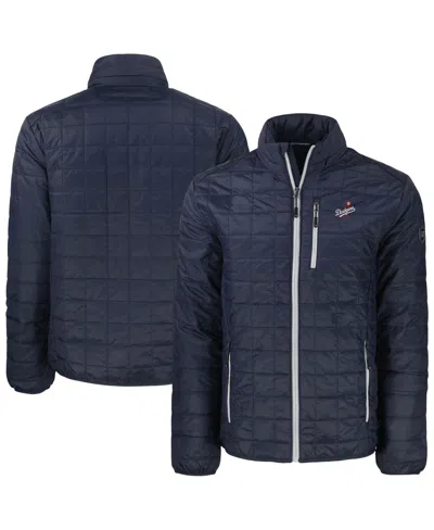 Cutter & Buck Men's Los Angeles Dodgers Rainier Primaloft Eco Insulated Full-zip Puffer Jacket In Blue