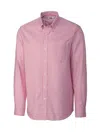 Cutter & Buck Soar Classic Fit Windowpane Check Shirt In Red