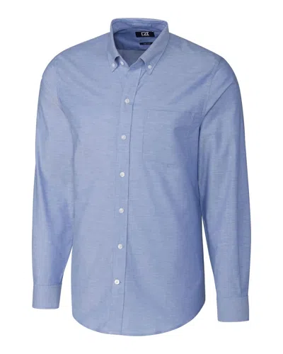 Cutter & Buck Men's L/s Tailored Fit Stretch Oxford Shirt In Multi