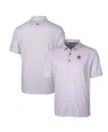 Cutter & Buck Men's Lsu Tigers Primary Team Logo Pike Double Dot Print Stretch Polo In Purple