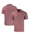 Cutter & Buck Men's Maroon North Carolina Central Eagles Forge Eco Double Stripe Stretch Polo In Maroon