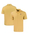 Cutter & Buck Men's Marquette Golden Eagles Forge Eco Double Stripe Stretch Polo In Gold,white