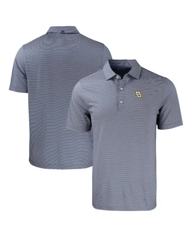 Cutter & Buck Men's Marquette Golden Eagles Forge Eco Double Stripe Stretch Polo In Navy,white