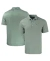 Cutter & Buck Men's Midnight Green/white Philadelphia Eagles Throwback Forge Eco Double Stripe Stretch Polo In Green,white