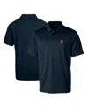 Cutter & Buck Men's Navy Cleveland Guardians Prospect Textured Stretch Polo In Navy