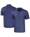 Cutter & Buck Men's Navy Navy Midshipmen Pike Eco Tonal Geo Print Stretch Polo In Navy