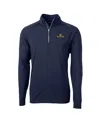 Cutter & Buck Men's Navy Notre Dame Fighting Irish Big Tall Adapt Knit Quarter-zip Pullover Jacket In Navy