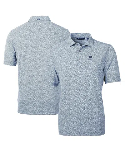 Cutter & Buck Men's Navy Penn State Nittany Lions Alumni Logo Drytec Virtue Eco Pique Botanical Print Polo