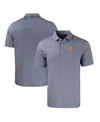 Cutter & Buck Men's Navy/white Syracuse Orange Forge Eco Double Stripe Stretch Polo In Navy,white