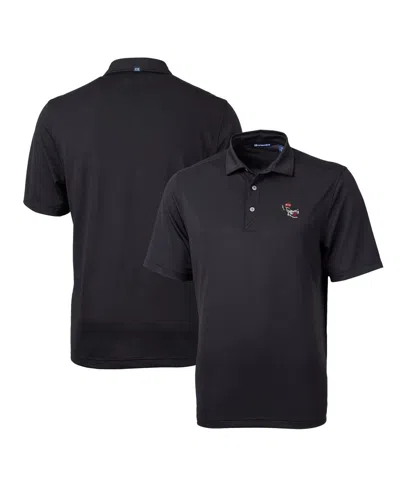 Cutter & Buck Men's Nc State Wolfpack Team Logo Virtue Eco Pique Polo In Black