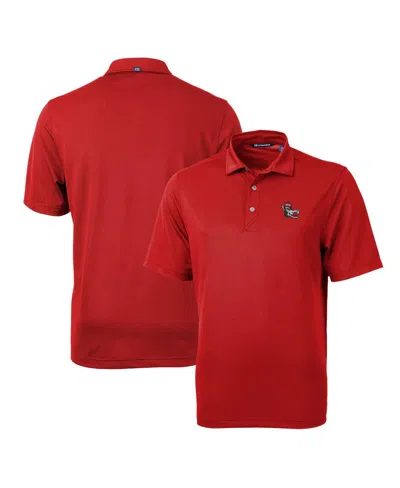 Cutter & Buck Men's Nc State Wolfpack Team Logo Virtue Eco Pique Polo In Red