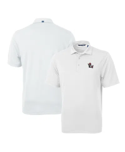 Cutter & Buck Men's Nc State Wolfpack Team Logo Virtue Eco Pique Polo In White