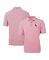 Cutter & Buck Men's Nc State Wolfpack Virtue Eco Pique Botanical Polo In Red