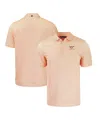 Cutter & Buck Men's Orange/white Virginia Tech Hokies Pike Eco Symmetry Print Stretch Polo In Orange,white