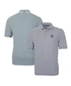 Cutter & Buck Men's Penn State Nittany Lions Throwback Logo Virtue Eco Pique Stripe Polo In Navy