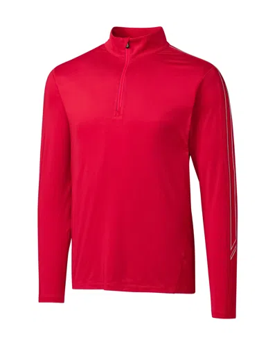 Cutter & Buck Men's Pennant Sport Half Zip Jacket In Red
