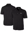 Cutter & Buck Men's Philadelphia Eagles Advantage Tri-blend Space Dye Polo In Black