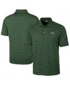 Cutter & Buck Men's Philadelphia Eagles Advantage Tri-blend Space Dye Polo In Hunter Green