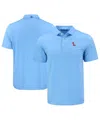 Cutter & Buck Men's Powder Blue Ole Miss Rebels Coastline Epic Comfort Eco Polo Shirt In Blue