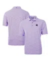 Cutter & Buck Men's Purple Minnesota Vikings Helmet Virtue Eco Pique Botanical Print Polo In Purple