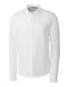 Cutter & Buck Men's Reach Oxford Button Front Shirt In White