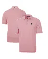 Cutter & Buck Men's Red Atlanta Falcons Throwback Team Logo Virtue Eco Pique Stripe Polo In Red