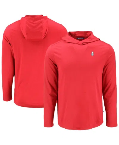 Cutter & Buck Men's Red Chicago Cubs Coastline Epic Comfort Eco Hoodie Long Sleeve T-shirt