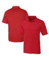 Cutter & Buck Men's Red Detroit Lions Forge Pencil Stripe Polo In Red