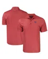 Cutter & Buck Men's Red Houston Texans Americana Pike Eco Tonal Geo Print Stretch Polo In Red