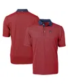Cutter & Buck Men's Red Houston Texans Virtue Eco Pique Micro Stripe Polo In Red