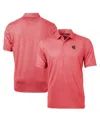 Cutter & Buck Men's Red Kansas City Chiefs Helmet Pike Banner Print Stretch Polo In Red