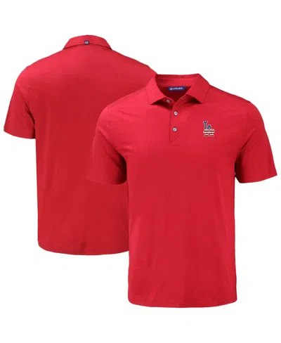 Cutter & Buck Men's Red Los Angeles Dodgers Coastline Epic Comfort Eco Polo Shirt