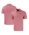 Cutter & Buck Men's Red Utah Utes Forge Eco Double Stripe Stretch Polo In Red