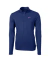 Cutter & Buck Men's Royal Buffalo Bills Big Tall Virtue Eco Pique Quarter-zip Pullover Jacket In Royal